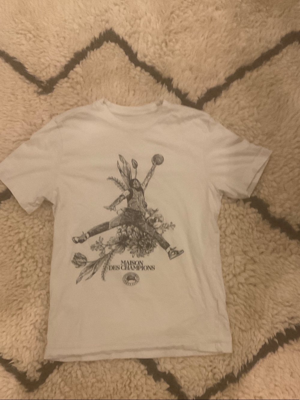 Jordan White Mens Short-Sleeve Graphic Tee